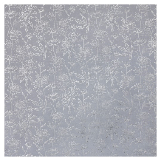 Gray Floral Paper by Recollections™, 12" x 12"